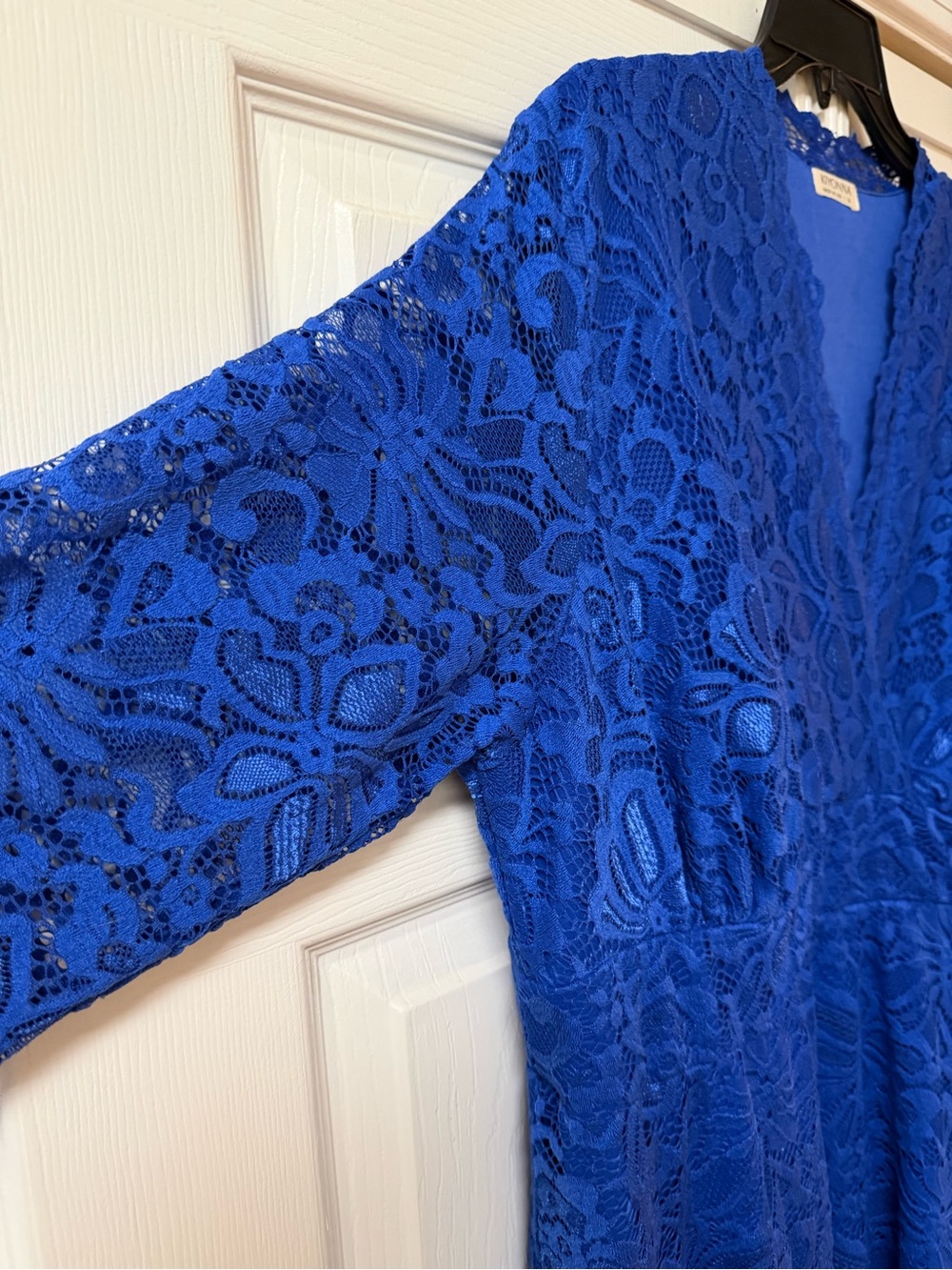 Kiyonna Royal Blue Long Sleeve Lace Dress